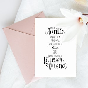 Carte d’anniversaire de tante de nièce, cartes de fête des mères imprimables pour tante de neveu, carte de vœux à téléchargement instantané, seule une tante peut carder