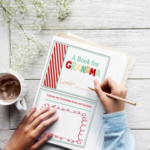 Printable Grandma Book, Personalized Birthday Gift for Grandma From ...
