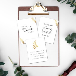 Custom Vision Board Printables, Positive Affirmation Cards, Inspirational Quotes, Personalized Planner Cards, Scripture Card Set for women