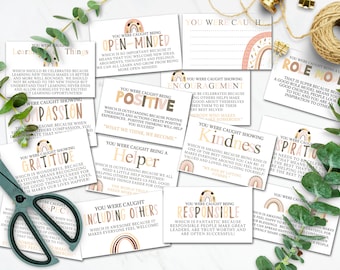 Printable Reward Cards, You were Caught Cards, Good Behavior Coupons for Students, Homeschool Teacher, Inclusive Classroom, Instant Download