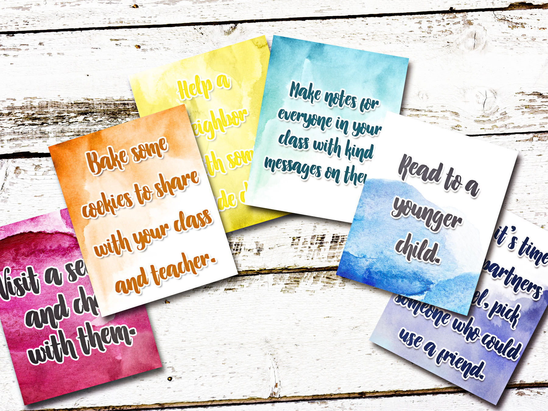 Random Acts of Kindness Cards for Kids an INSTANT DOWNLOAD, Printable ...