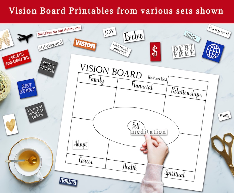 Vision Board Kit for Teens Dream Board Words 2022 Vision Etsy