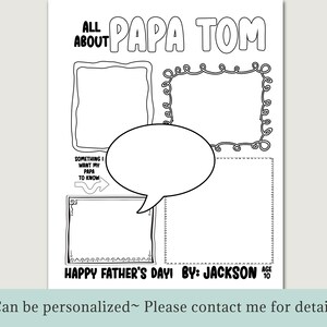 Kids Craft Kit, Instant Download All About Grandma Booklet ...