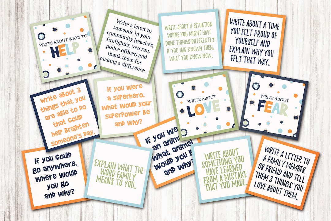 Kids Journal Prompts, Printable Writing Activities for Children, Educational Instant Download ...