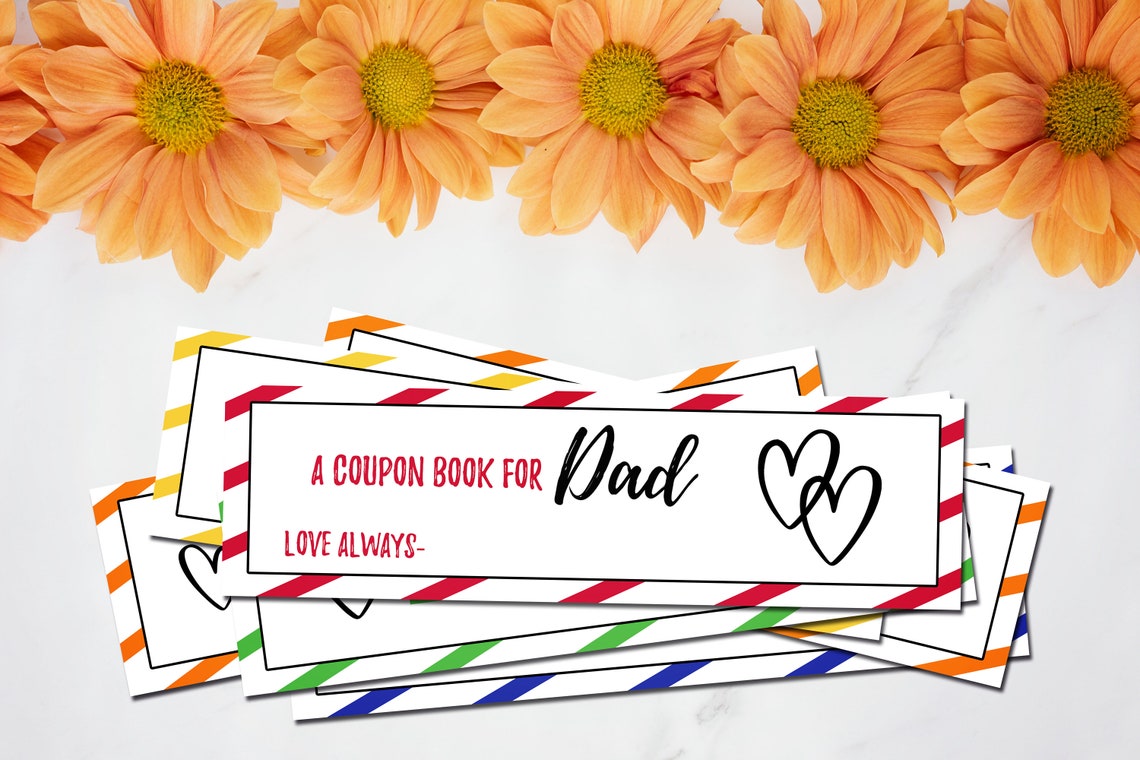 Dad Coupon Book Printable Coupons for Dad Birthday Coupons | Etsy