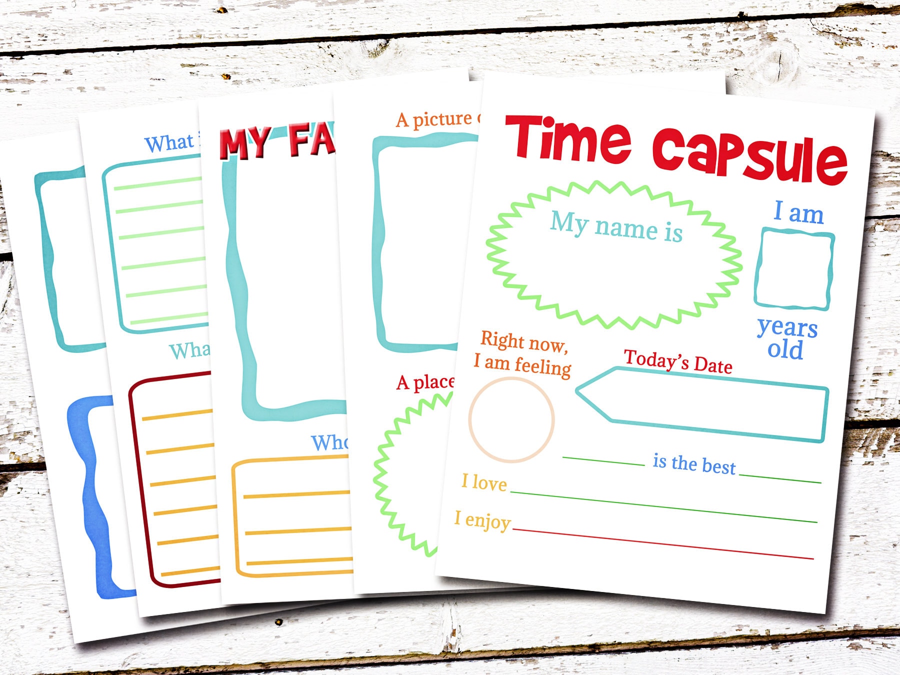 Printable Time Capsule for Kids Homeschool Learning - Etsy