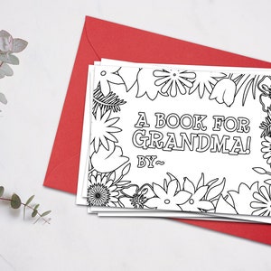 Printable Grandma Book From Grandkids, Unique Birthday Gifts From Child
