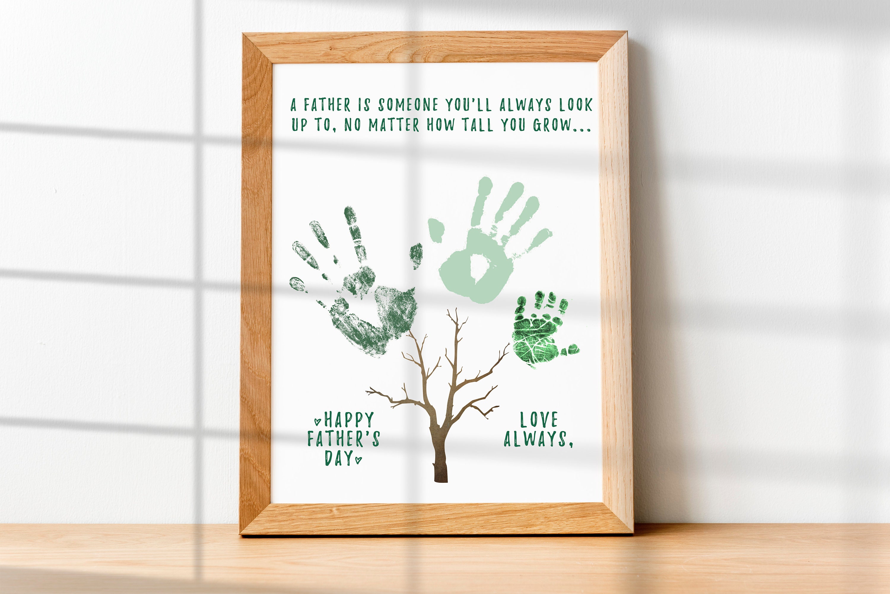 Fathers Day Handprint Gift From Daughter Fingerprint Craft Etsy Canada
