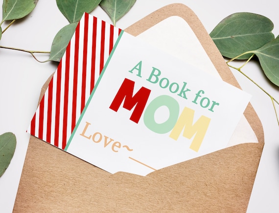 Printable book for Mom from daughter, Personalized Birthday gift for Mom from son, Unique Mother's Day Present Mommy, DIY Kids Activity Book
