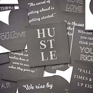 Cartes imprimables d'affirmation positive, cartes de citation motivante, cartes d'encouragement, ensemble de tableaux de visualisation à téléchargement immédiat, citations inspirantes