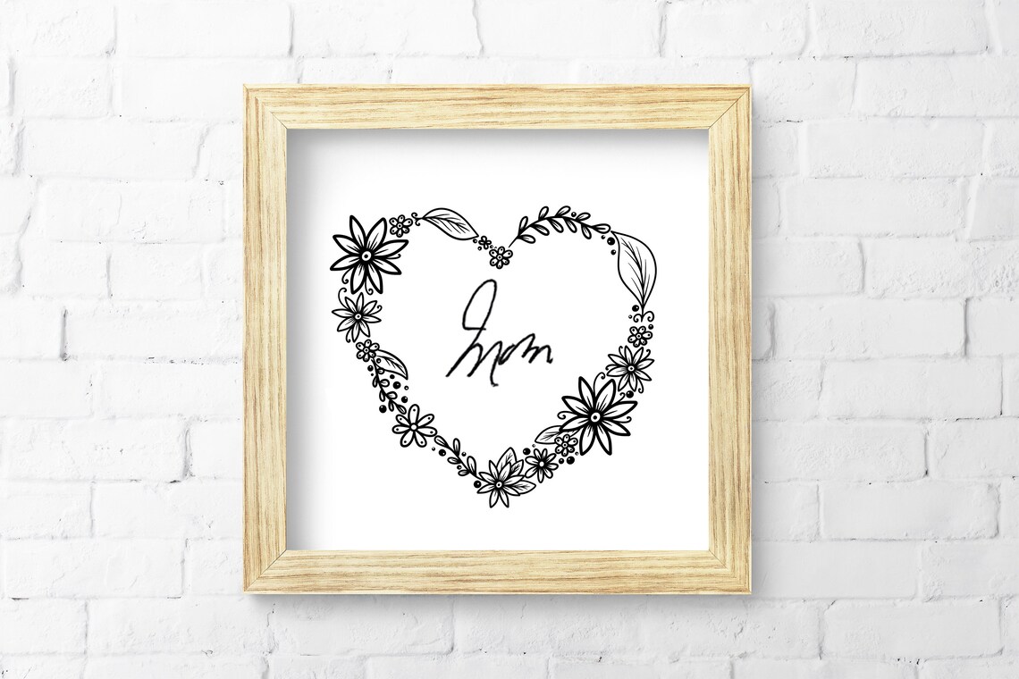 Handwriting Wall Art Using Actual Signature Condolence Gift Etsy Canada