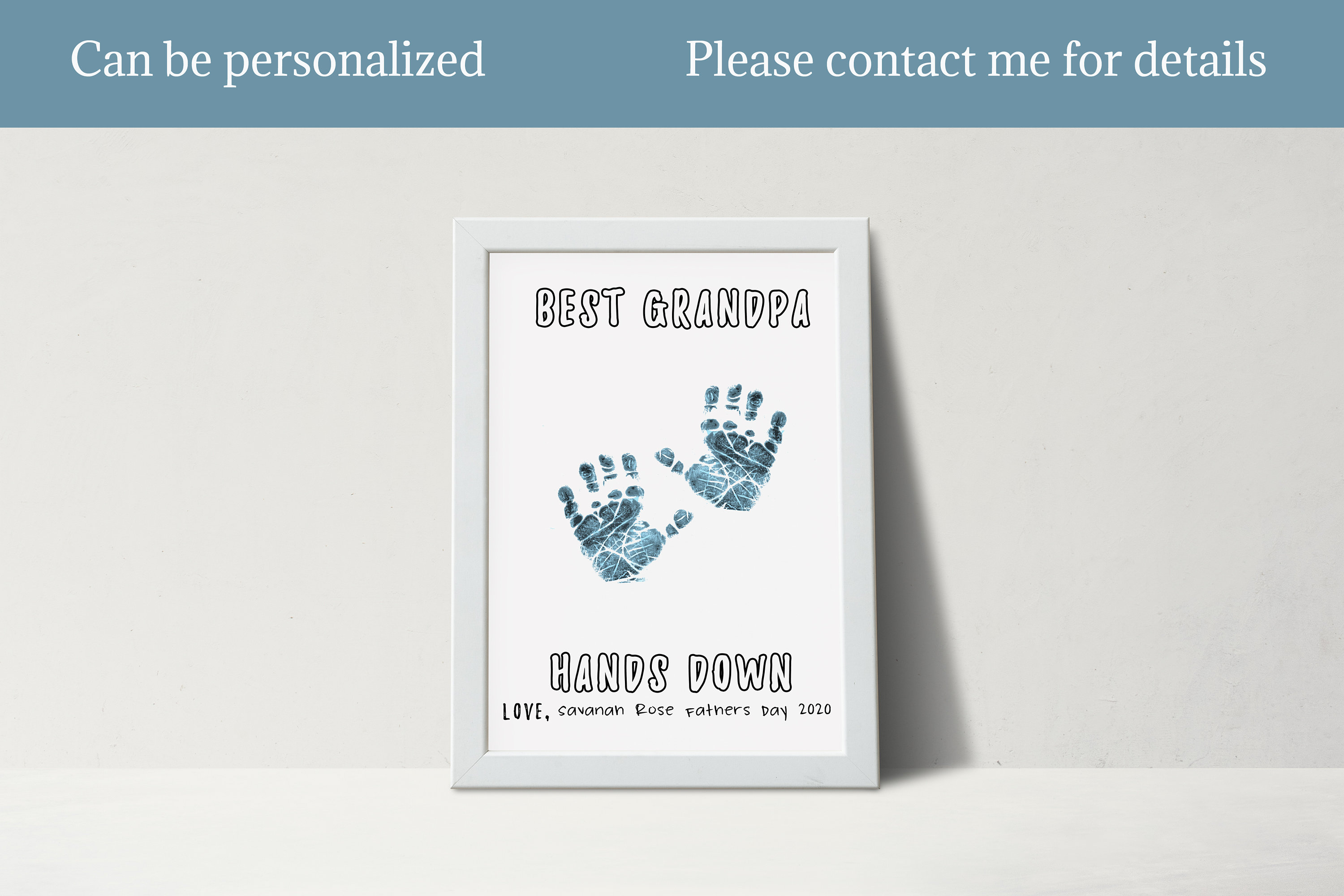 Printable Handprint Craft Best Grandpa Hands Down Birthday - Etsy Canada