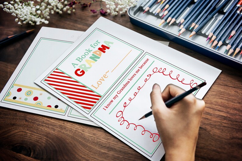 Printable Grandma Book Personalized Birthday Gift for Grandma - Etsy