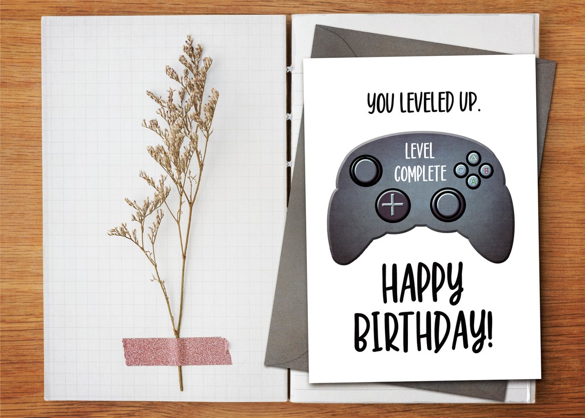 Video Game Birthday Card for Teenage Son Printable Birthday | Etsy Canada