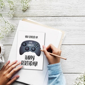Video Game Birthday Card for Teenage Son, Printable Birthday Cards for ...