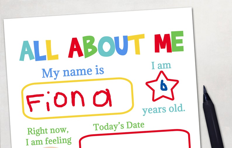 Livre Tout sur moi, capsule temporelle pour enfants, documents à imprimer pour l'école à la maison, téléchargement immédiat, pages d'activités pour enfants, feuilles à colorier pour élèves de 1re année image 7