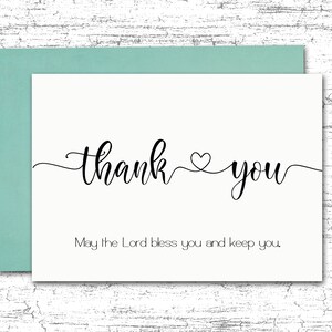 Religious Thank You Cards, Printable Thank You Notes, Bible Verse Cards ...