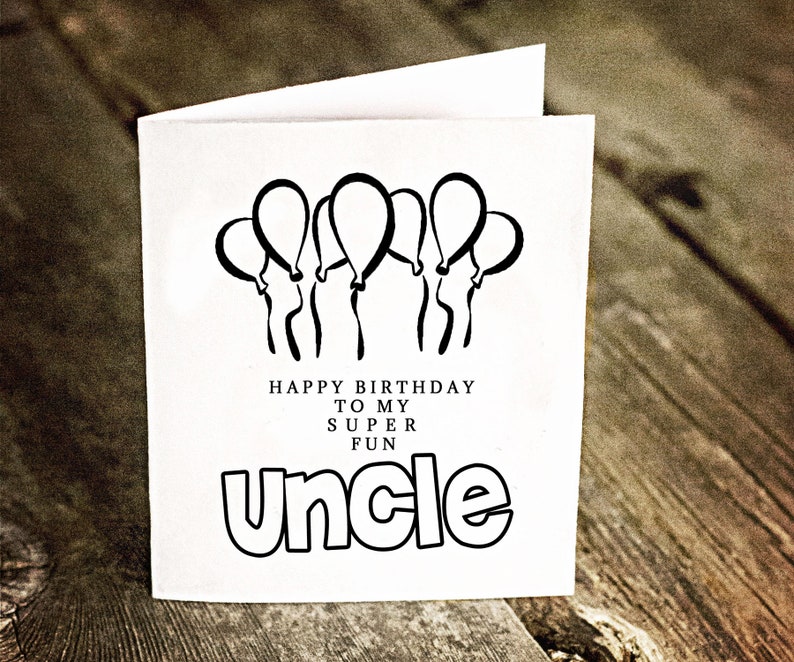 uncle-birthday-card-coloring-card-gift-from-nephew-etsy