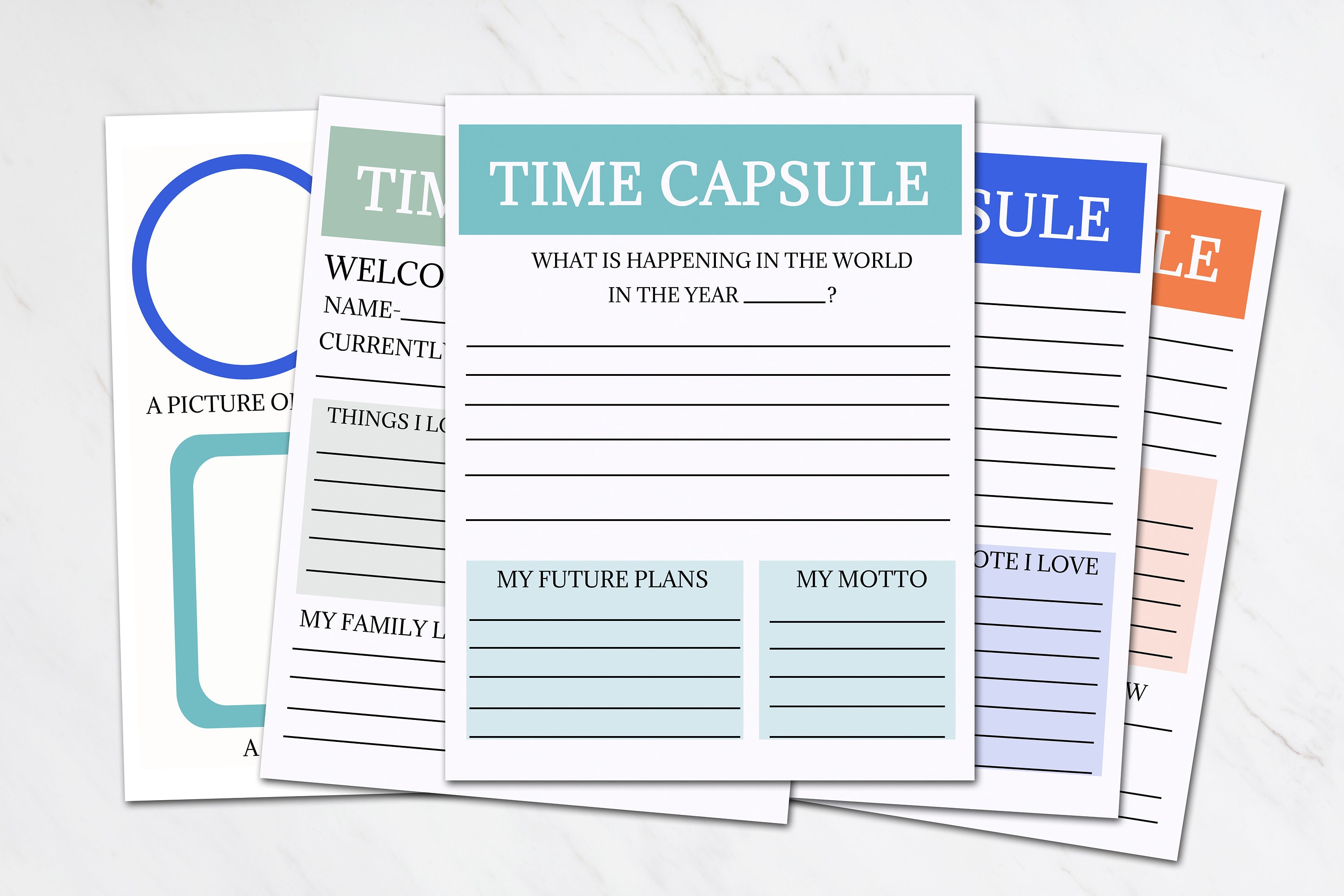 2021 Time Capsule Kit Fun Printable Family Activity Kids Etsy