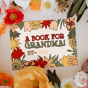 Printable Grandma Book from Grandkids, Unique Birthday Gifts from child, Kids DIY Coloring Activity, Personalized Mothers Day Gift Grandma, image 9