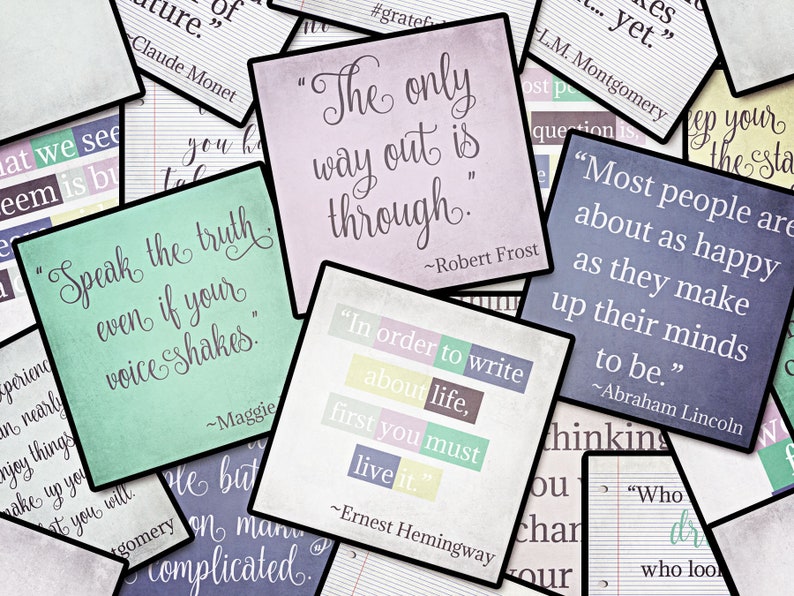 Positive Thinking Cards Instant Download Quote Cards - Etsy