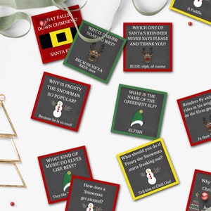 Christmas Lunchbox Jokes for Kids, Festive Lunch Box Notes, Instant Download Christmas Printables, Joke Cards for Children,