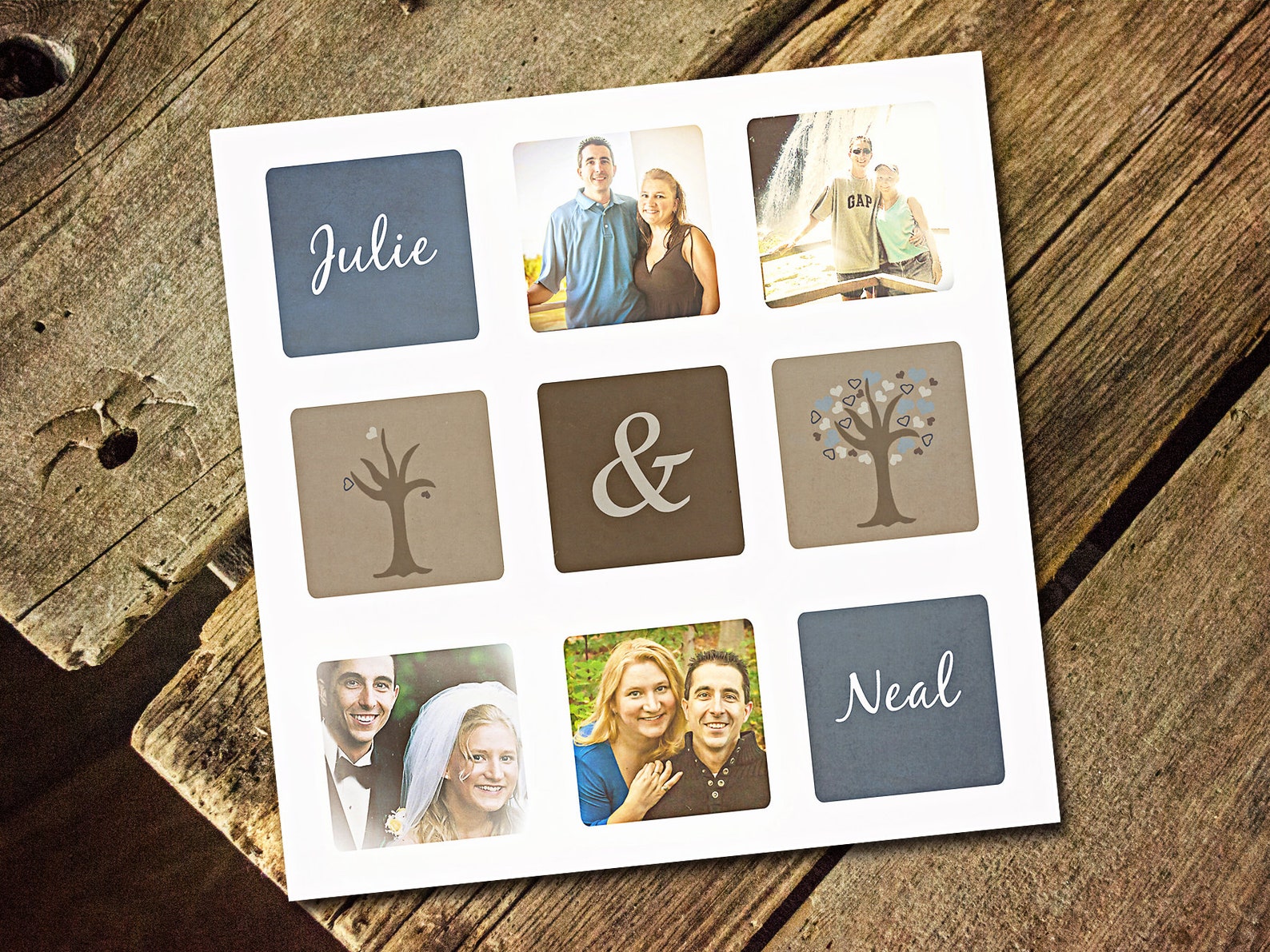 Couples Photo Collage Husband Birthday Gift from wife Etsy