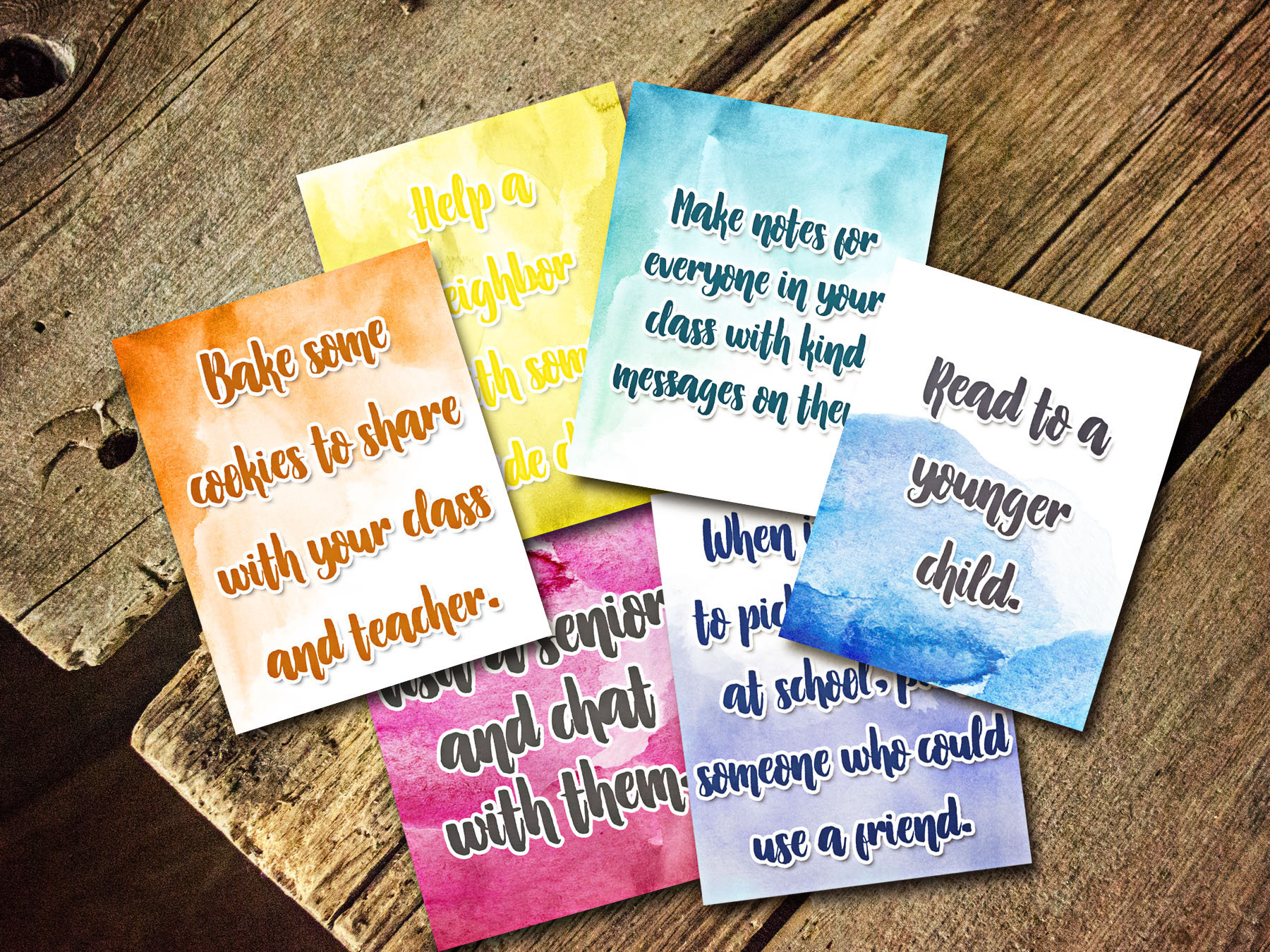 Random Acts of Kindness Cards for Kids an INSTANT DOWNLOAD Etsy Australia