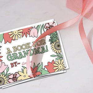 Printable Grandma Book From Grandkids, Unique Birthday Gifts From Child