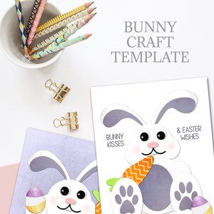 Make Your Own Easter Bunny Craft Template for Kids, DIY Spring Art Activity for Students, Homeschool Printable Ideas, Instant Download