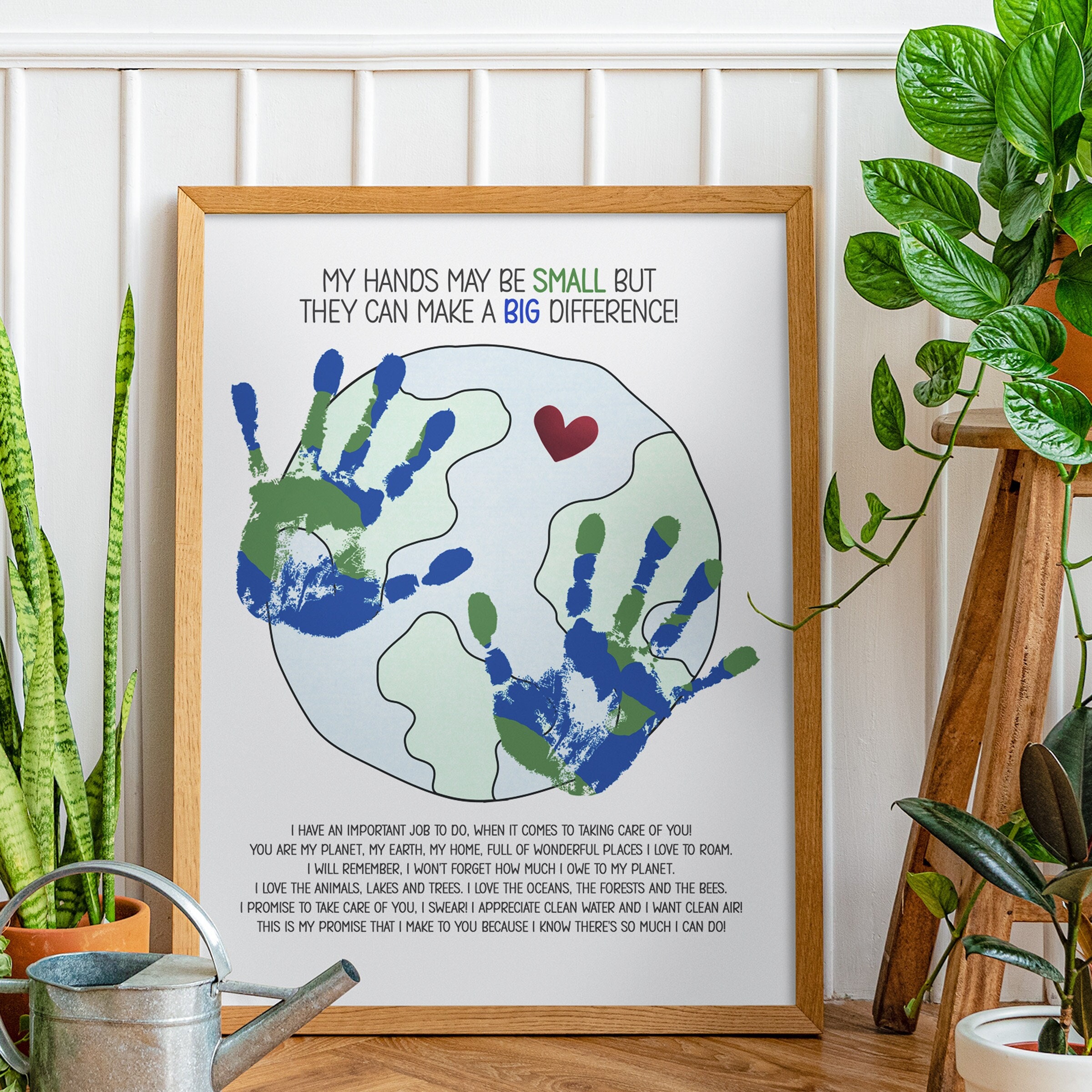 Earth Day Handprint Craft: April Poem Activity, Kids DIY Art