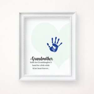 Handafdrukkaart, oma verjaardagscadeaus, kids printables, kinderknutselwerkjes, instant download, gepersonaliseerd moederdagcadeau voor oma