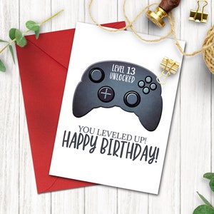 Gooji Gamer Birthday Card For Boys – Cool Video Game