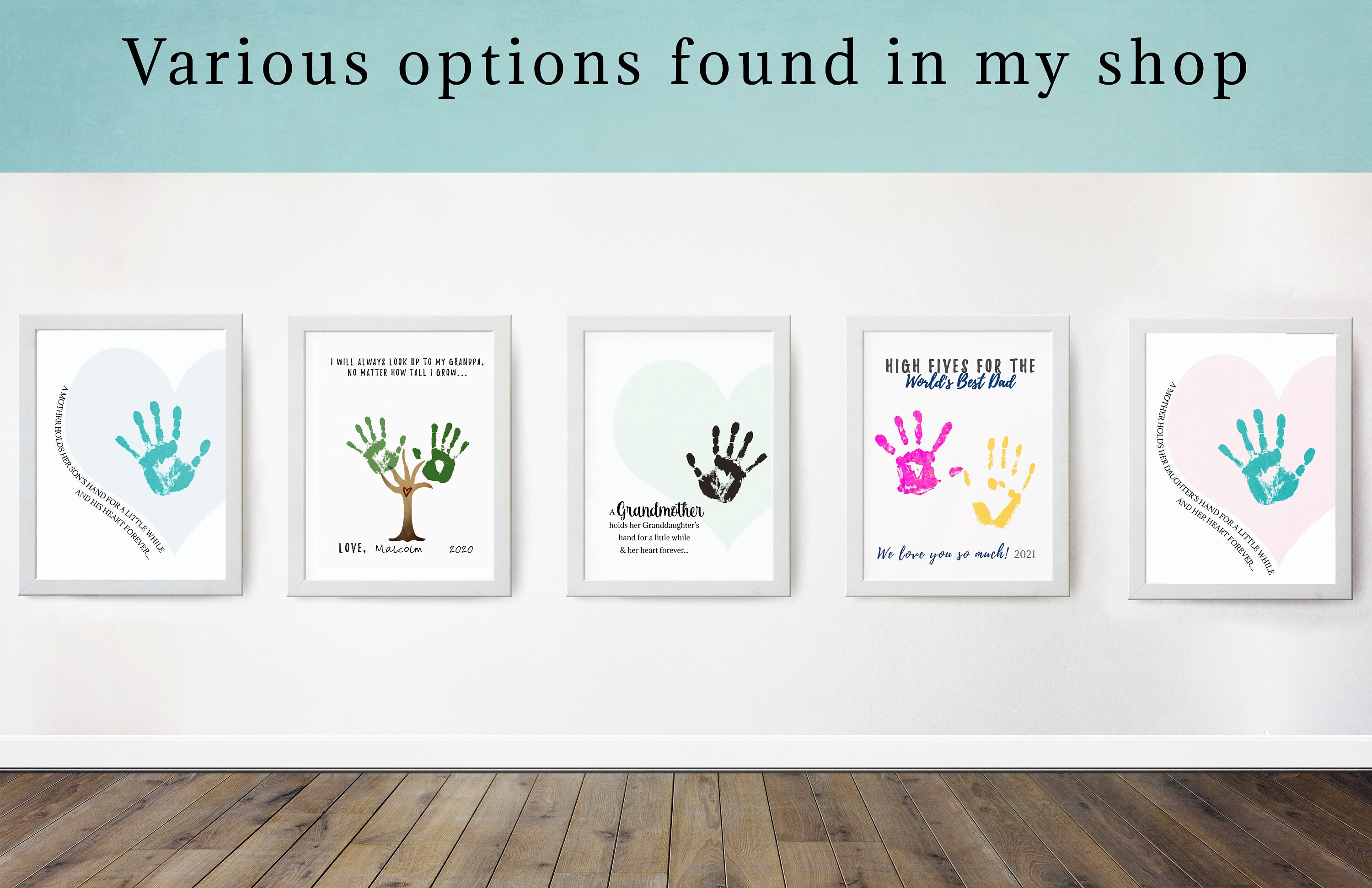 Printable Handprint Craft Best Grandpa Hands Down Birthday | Etsy
