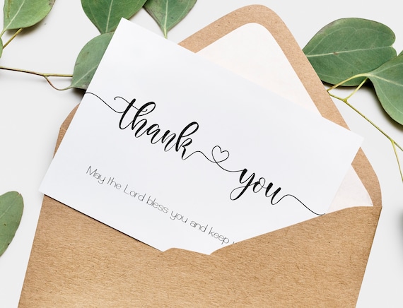 Religious Thank You Cards Printable Thank You Notes Bible - Etsy Canada