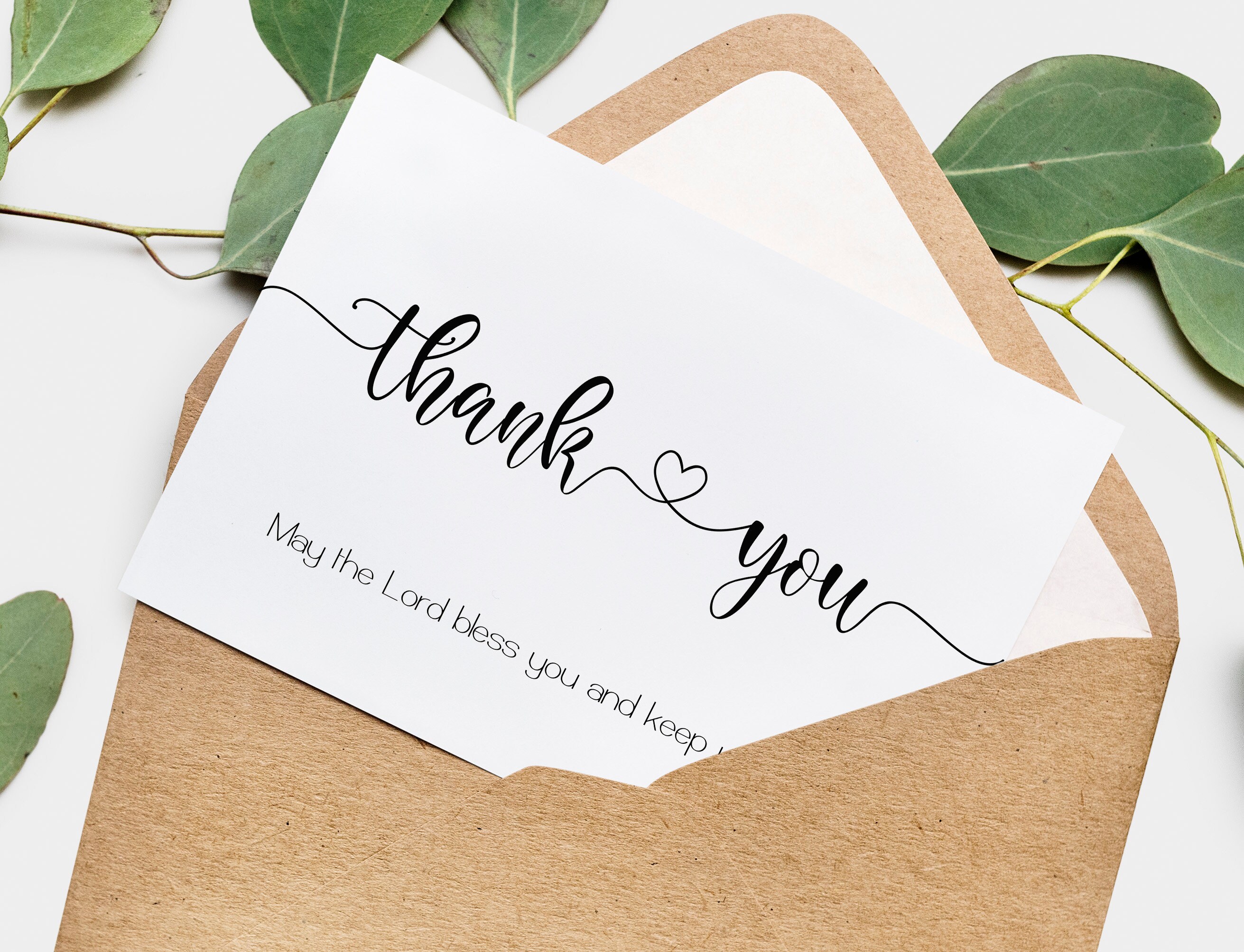 Religious Thank You Cards Printable Thank You Notes Bible Etsy