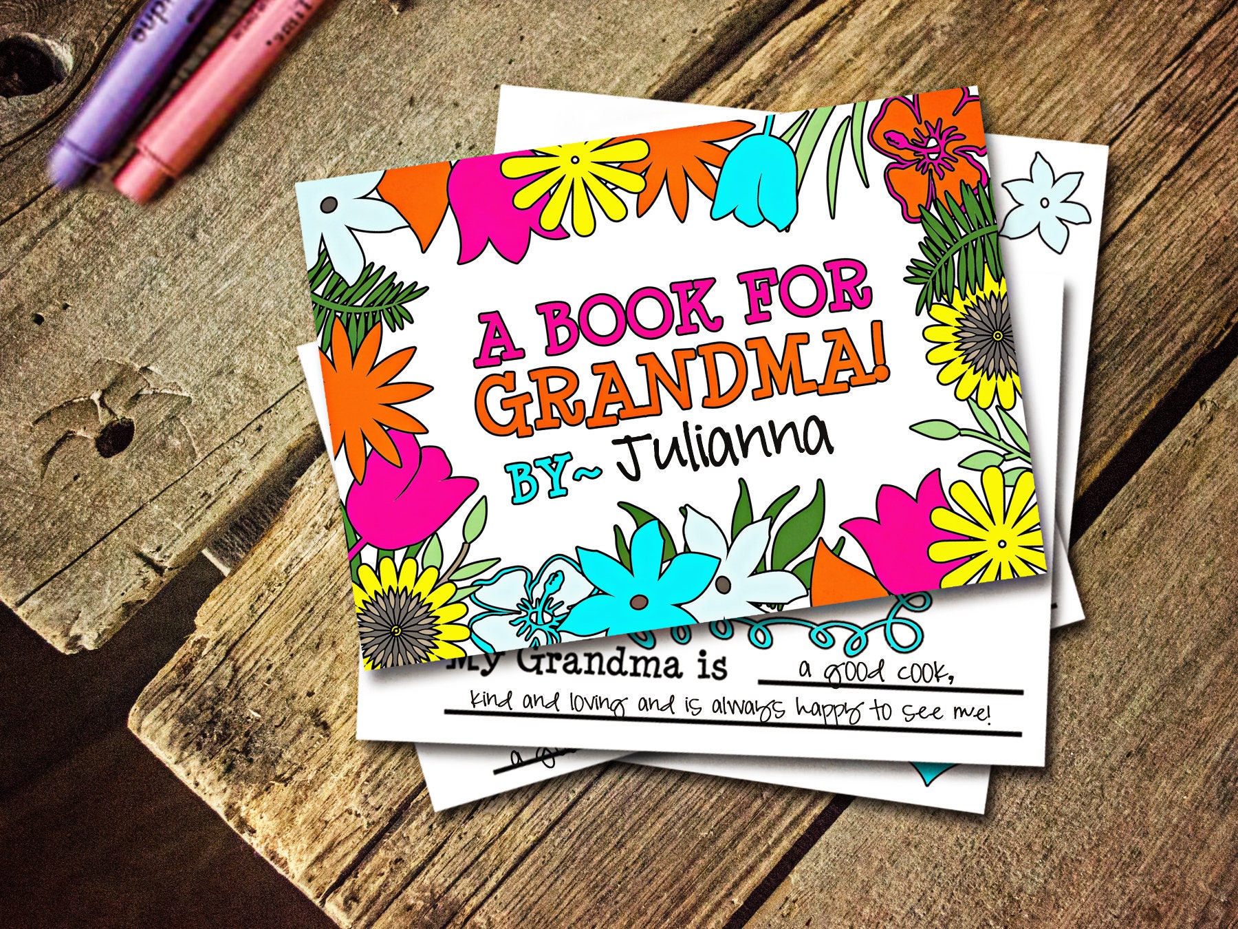 Printable Grandma Book From Grandkids Unique Birthday Gifts - Etsy Canada