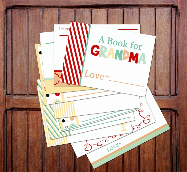 Printable Grandma Book Personalized Birthday Gift for Grandma Etsy