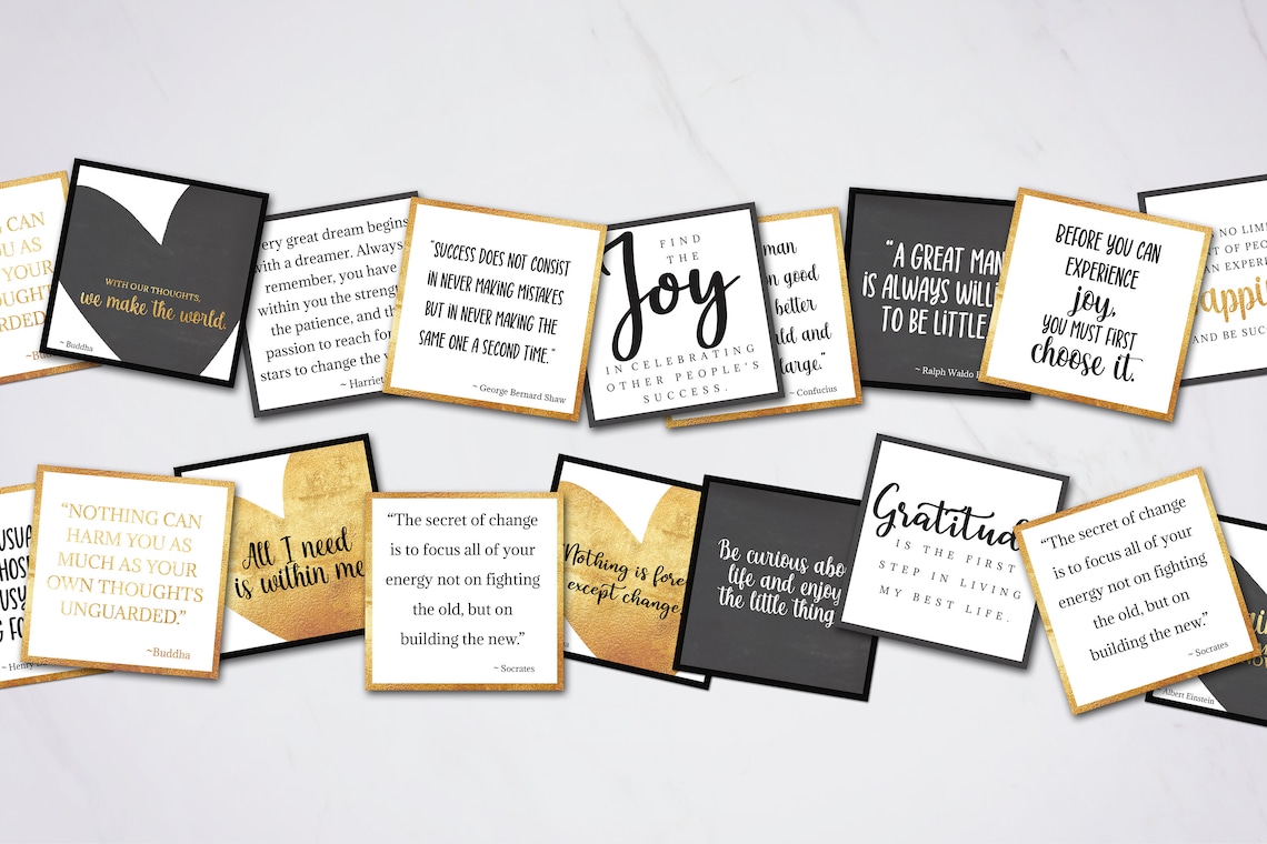 Vision Board Printables Planner Cards With Inspirational - Etsy