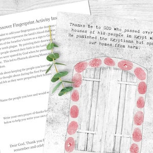 Passover Fingerprint Craft: Jewish Spring Decor (Digital Download)
