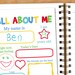 All About Me Book Kids Time Capsule Homeschool Printables Instant