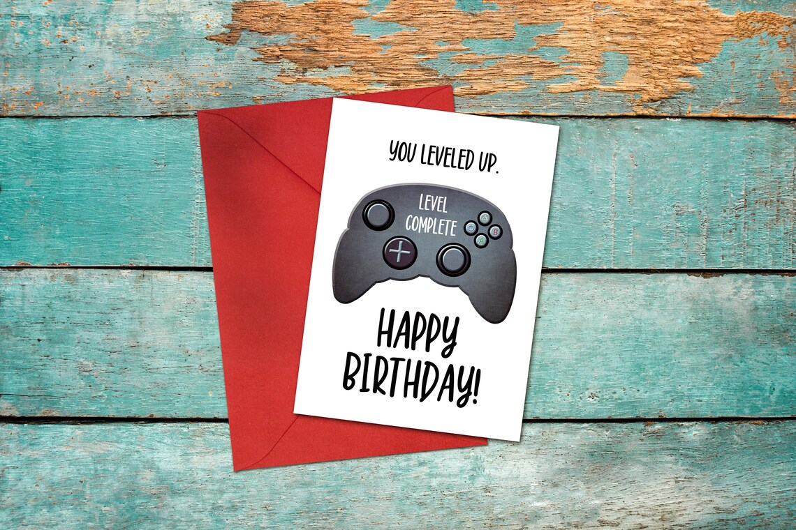 Video Game Birthday Card for Teenage Son Printable Birthday | Etsy Canada