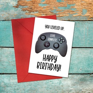 Video Game Birthday Card for Teenage Son, Printable Birthday Cards for ...