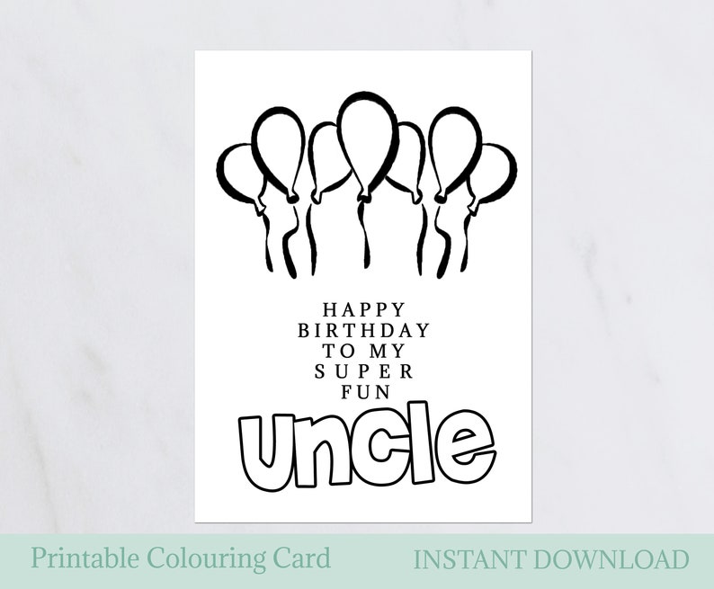 uncle-birthday-card-coloring-card-gift-from-nephew-etsy