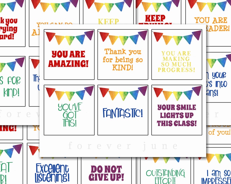 Printable Teacher Notes, Back to School Printable, Positive ...