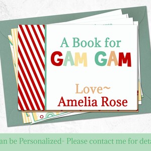 Printable Grandma Book, Personalized Birthday Gift for Grandma From ...