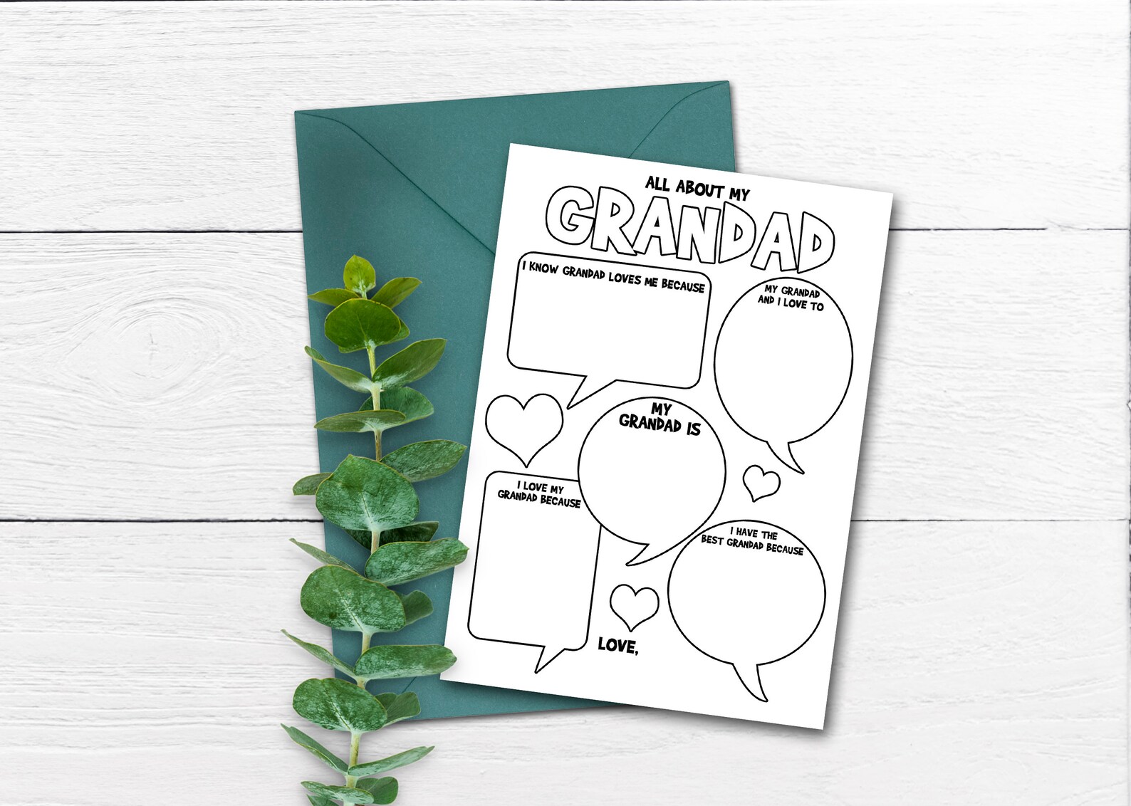 Gifts for Grandad Printable Grandad Birthday Card From Etsy Canada
