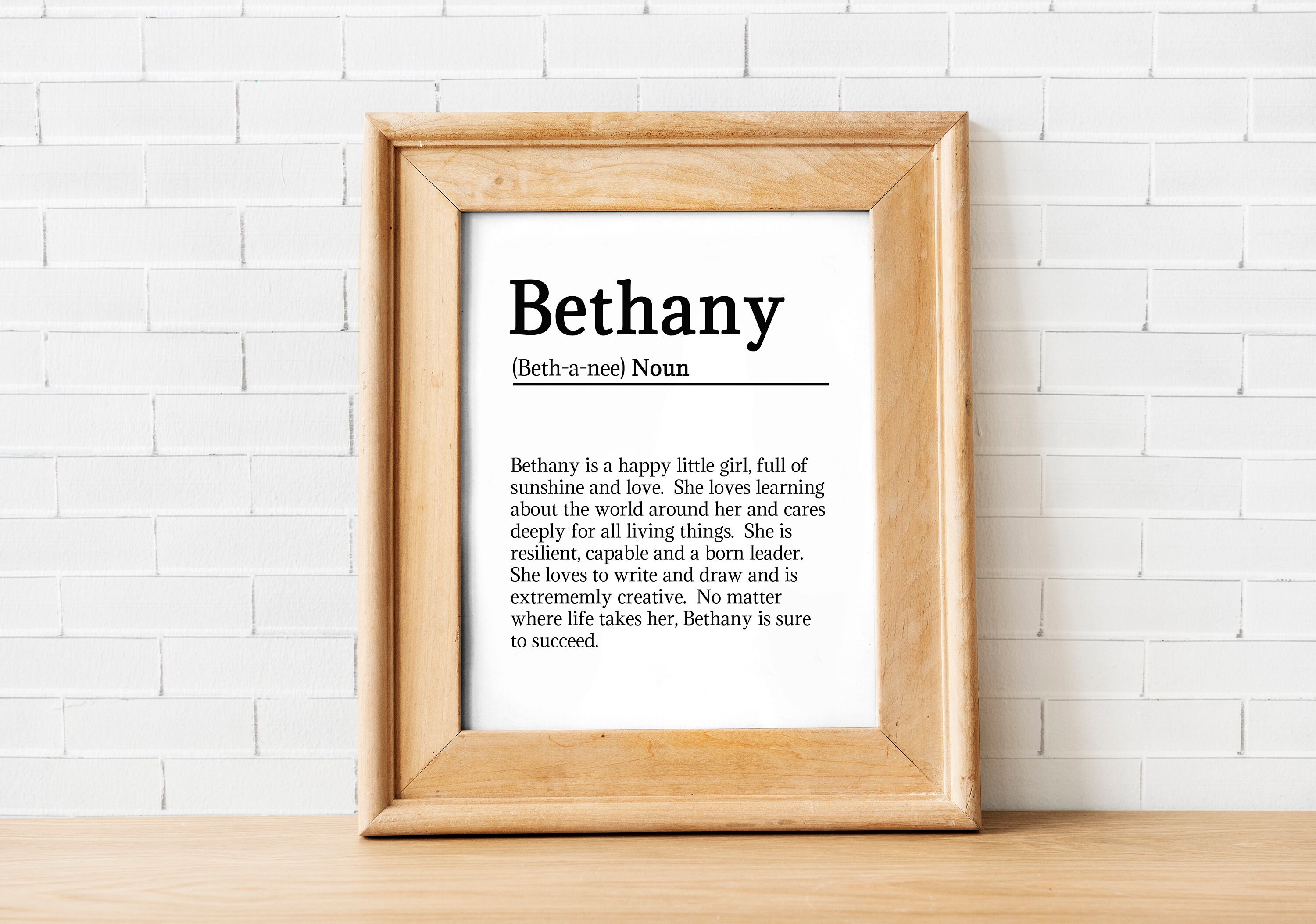 Custom name meaning sign dictionary definition print etsy uk