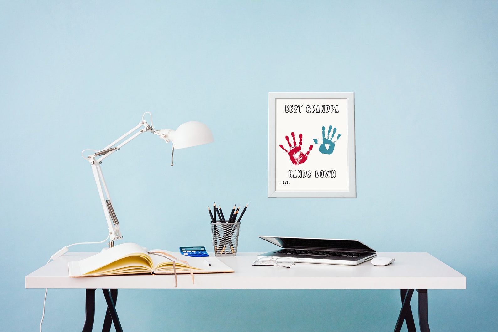 Printable Handprint Craft Best Grandpa Hands Down Birthday | Etsy Canada