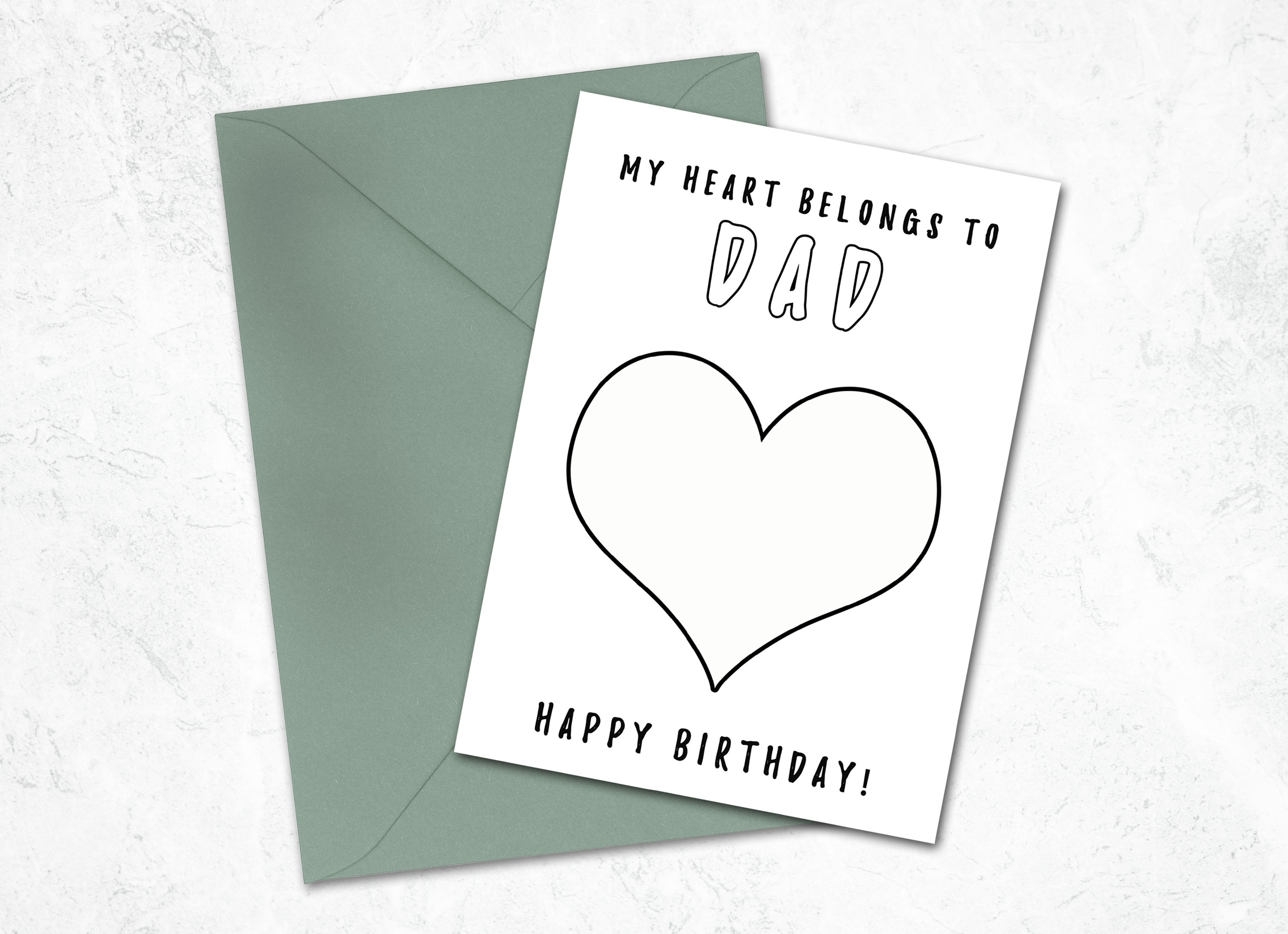 Printable Birthday Card for Dad From Daughter Son Instant | Etsy